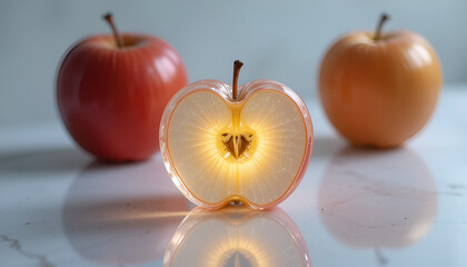 Geometric Apple Cube – Minimal Modern Food Concept 4K