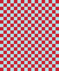 Red and Icy Blue Christmas Checkered Background Festive Winter Pattern