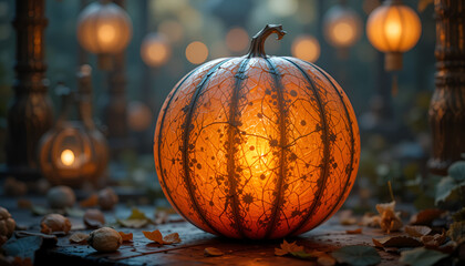 Glowing Lantern Melon – Fantasy Fruit Concept 4K