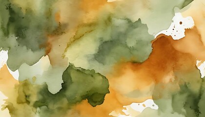 Abstract Earth Tones Watercolor Background