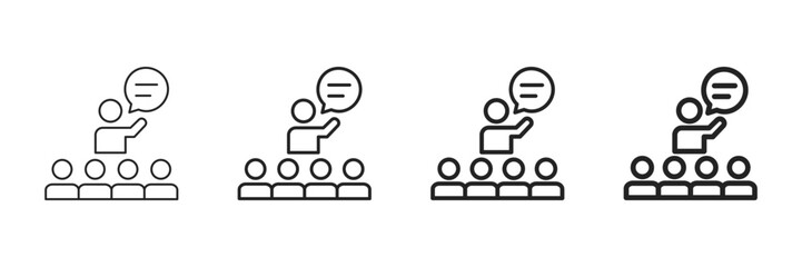 Briefing Icon Set Different Line Style Collection 