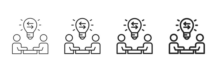 Idea Exchange Icon Set Different Line Style Collection 