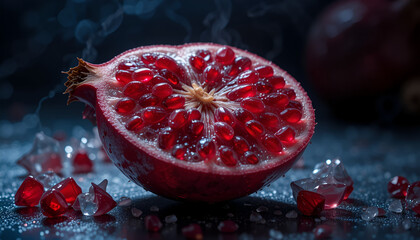 Sparkling Ruby Pomegranate Seeds – Magical Fruit Concept 4K