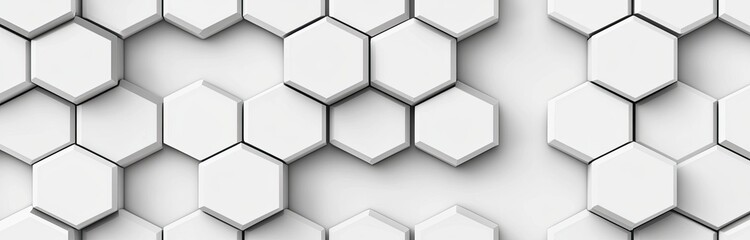 Abstract white hexagonal geometric pattern