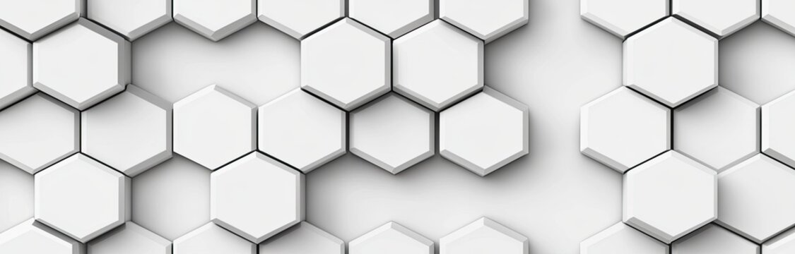 Abstract white hexagonal geometric pattern