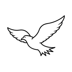 Fototapeta premium Majestic eagle in flight a powerful silhouette with wings spread wide symbolizing freedom and strength