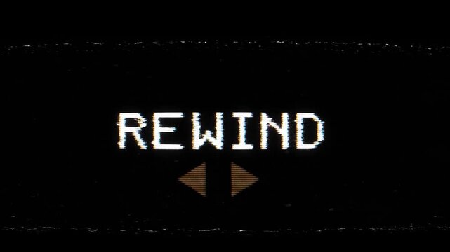 Rewind Glitch Art Nostalgia Retro Video.