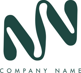 Creative Abstract Initial Letter NN Logo Design