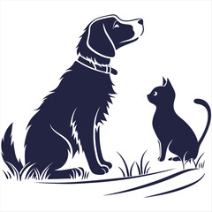 A-vector-style-showing-pet-poster-silhouette-vector art