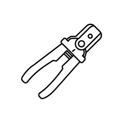 crimping tool icon isolated on white