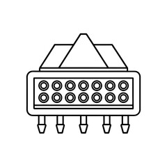 demultiplexer icon isolated on white