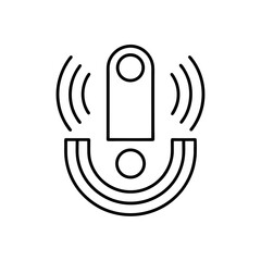 force sensor icon isolated on white