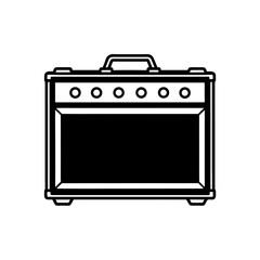 hybrid amp icon isolated on white