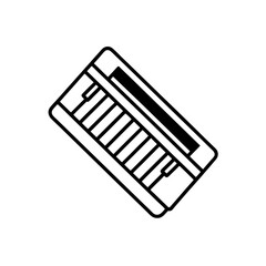 midi file icon isolated on white