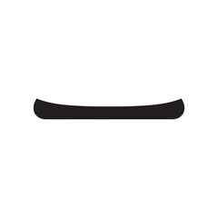 Canoe silhouette vector flat illustration design on white background
