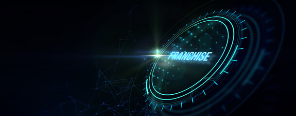 Franchise concept. Business, Technology, Internet and network concept. 3d illustration