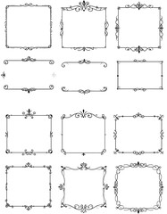 Set of decorative frames