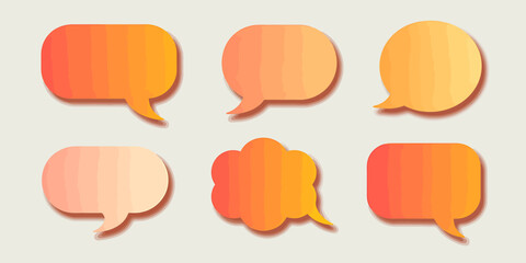 Gradient Speech Bubbles Vector Set