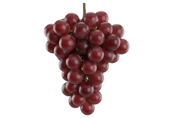 Fototapeta premium Illustration of bunch of red grapes isolated on transparent background on transparent background