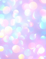 Fototapeta premium Abstract, colorful bokeh circles glow and shine in a soft, blurred background pattern with bright holiday lights
