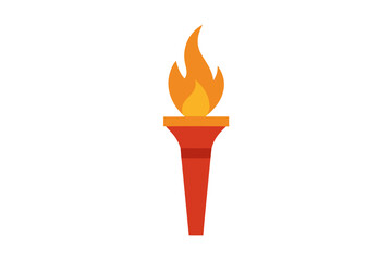 vector illustration of a burning candle