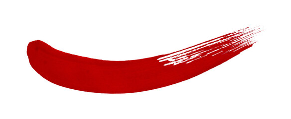 red watercolor background. Artistic hand paint. Isolated on transparent background.