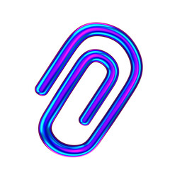 Vibrant, iridescent paperclip graphic against a striking black backdrop.