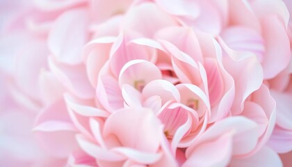 Obraz premium Swirling pastel petals, blurred soft focus, dreamy floral texture, macro, flower pattern