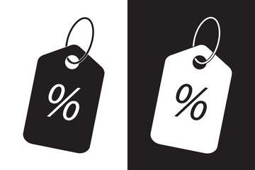 Percentage Symbol Icons Graphic. Discount Rate, Growth, Finance, Business Symbols.
