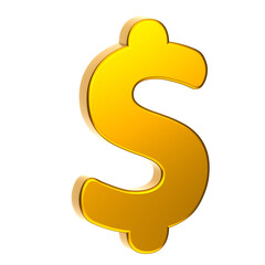 A vibrant golden dollar sign symbol stands out against a deep black background.