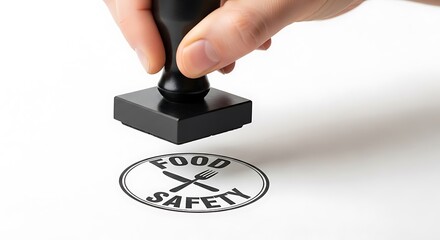 Ensure food safety standards with this stamp, promoting trust and quality in culinary businesses, conveying a commitment to health and consumer confidence