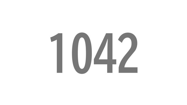 文字がだんだん濃くなりながら0から2026まで数字がカウントアップされるアニメーション（背景透過）