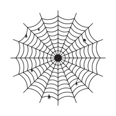 Obraz premium Spider web silhouette with water drops halloween decoration