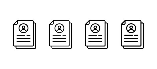 Resume Multiple Line Icon Element