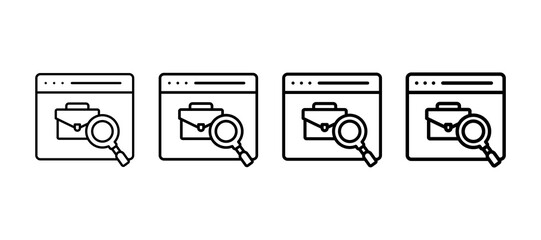 Job Search Multiple Line Icon Element
