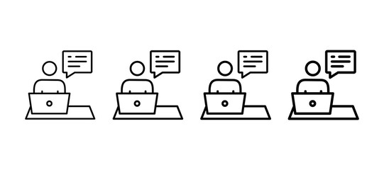 Interview Multiple Line Icon Element