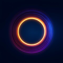 Naklejka premium Abstract circle with gradient colors, futuristic glowing, no text