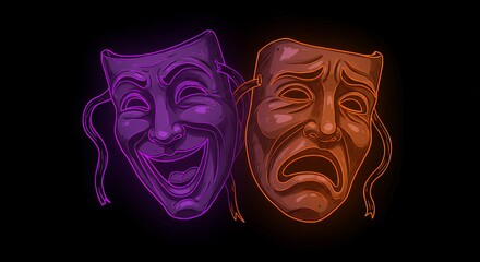 Comedy and tragedy masks