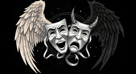 Comedy and tragedy masks