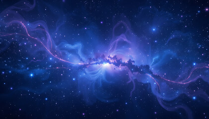 Vibrant Nebula and Starfield Space Backgroun