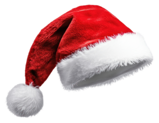 PNG Red Santa hat white santa sweatshirt.