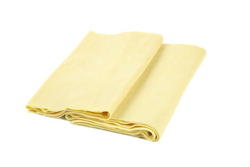 Handmade Tofu Skin Sheets White Background Fresh Soy Product Asian Cooking Ingredient