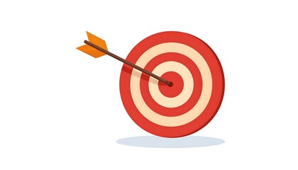 Target with arrow hitting the center