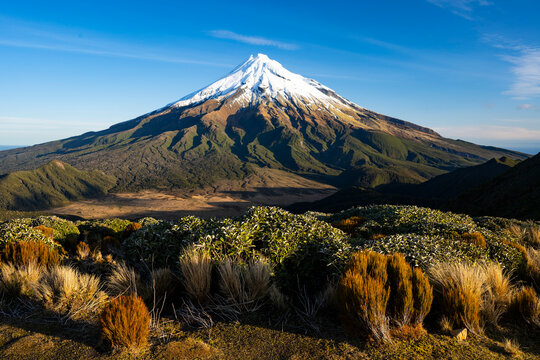 View of Mt. Taranaki, New Zealand