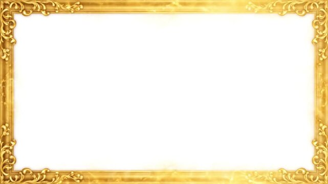 ornate golden frame appearing on white background