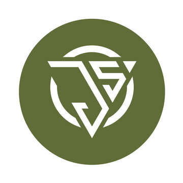 Creative simple Initial Monogram JS Logo Designs.