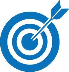 Marketing Strategy Target Icon – 3D Bullseye with Arrow