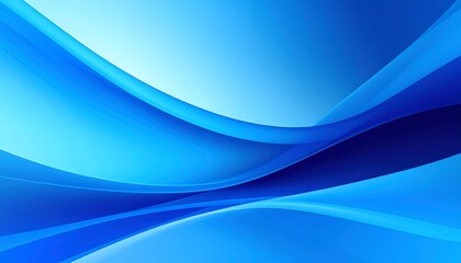 Fototapeta premium Abstract blue waves and flowing lines creating a dynamic and modern background design with a gradient color scheme.