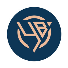 Creative simple Initial Monogram YB Logo Designs.