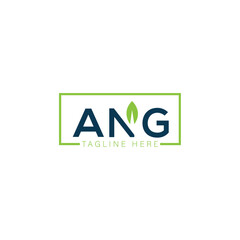 Fototapeta premium ANG letter logo design on WHITE background. ANG creative initials letter logo concept. ANG letter design.